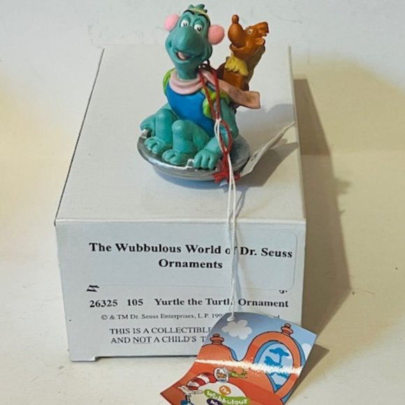 Cat in Hat Christmas Ornament Dr Seuss Midwest Yurtle Turtle Wubbulous Figurine - Picture 4 of 4